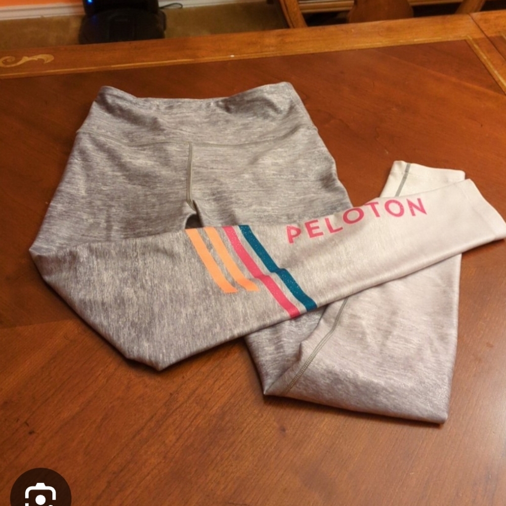 Peloton Gray and Pink Leggings for Active Comfort